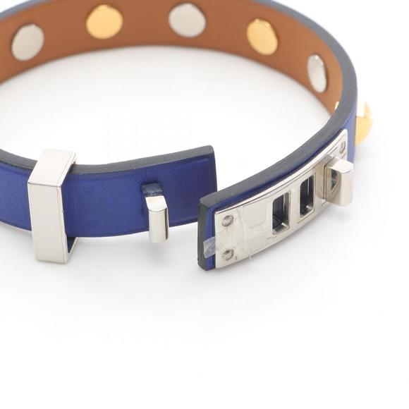 Hermes Hermès Mini Dog Crew Carré Bracelet in Stainless Steel with Gold Plated - Picture 3 of 8
